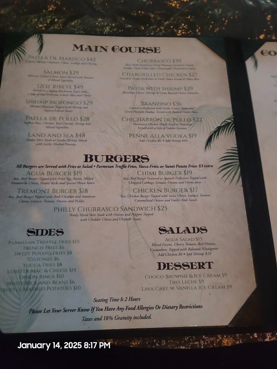 Menu Agua É Coco Bar & Grill-3